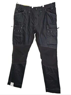 Blaklader Work Wear Cargo Pants Black Tetra Pak Flex Stretch Men 40/34-36" Nwt